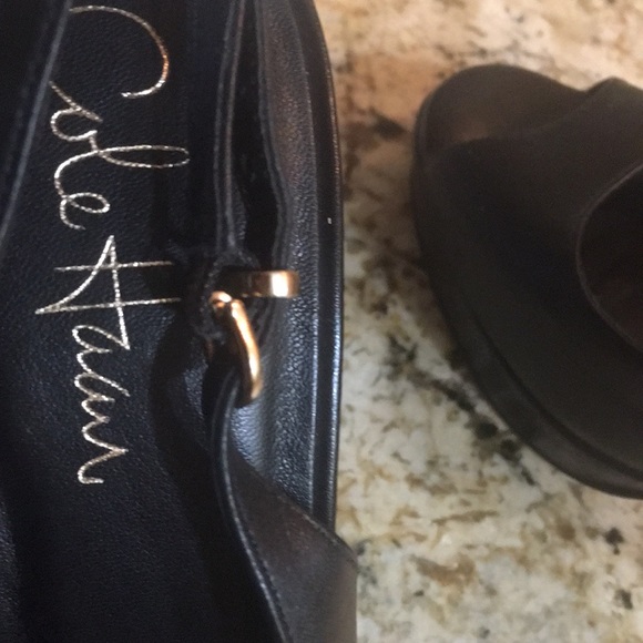 Cole Haan Black Leather Platforms 8 1/2 - Picture 8 of 8